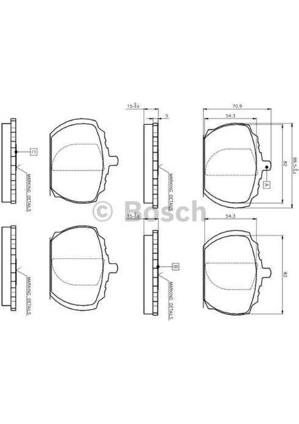 Fren Balatası On Wva 20364 Ford Transıt 2.5 P100 YENI:0986463641