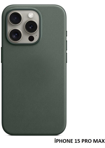 iPhone 15 Pro Max Için Magsafe Özellikli Mikro Dokuma Kılıf