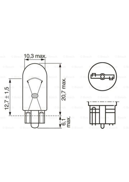 Ampul 24V 5W Gosterge Dipsiz 2845- modelleri