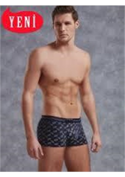 Yansımalar Desenli Likralı Model Erkek Boxer