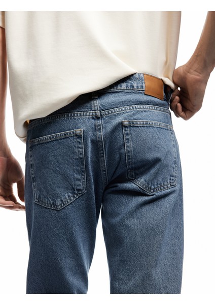 Normal Bel Pamuklu Cep Detaylı Straight Fit Jean Pantolon - Mark Jean