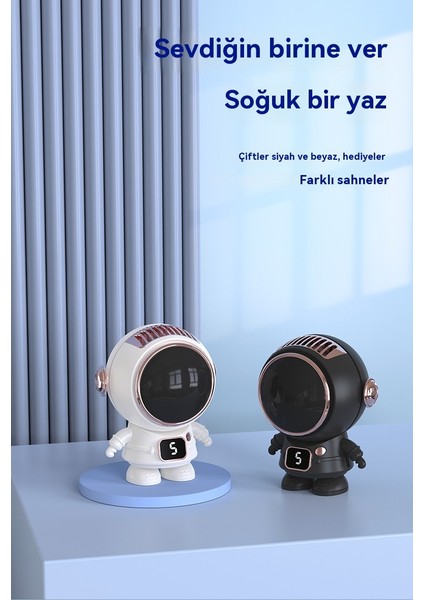 Astronot Karikatür Mini El USB Taşınabilir Öğrenci Fan (Yurt Dışından)