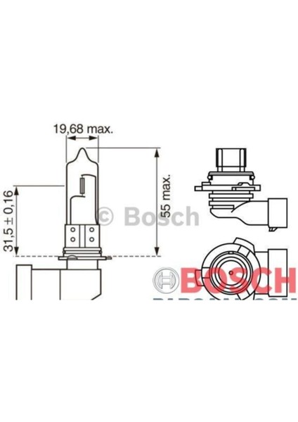 Halogen Ampul Hb4 12V 55W Plastık Soketlı Tek Flamanlı Osram 9006 1987302808