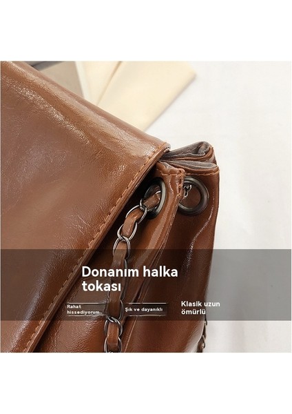 Yeni Kadın Moda Retro Tek Omuz Eğik Rahat Doku Küçük Kare Çanta (Yurt Dışından) modelleri