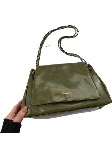 Yeni Kadın Moda Retro Tek Omuz Eğik Rahat Doku Küçük Kare Çanta (Yurt Dışından)