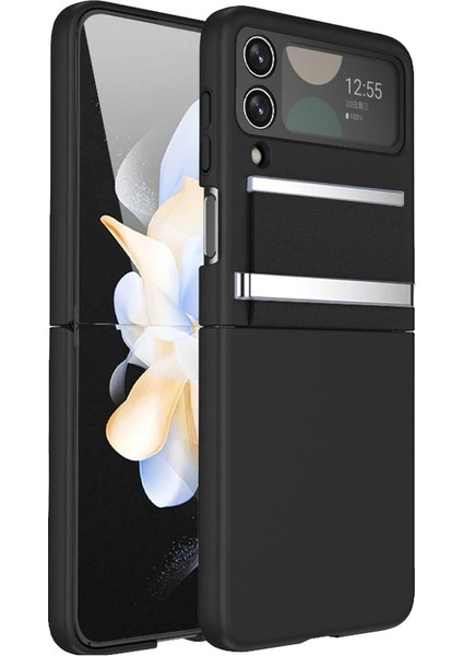 Samsung Galaxy Z Flip 4 Kılıf Belt Flip Kapak - Siyah Zrnet