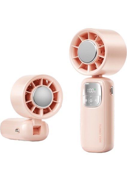 Mini Yaratıcı Dijital Ekran Asılı Boyun El Girdap Katlanır Fan (Yurt Dışından)
