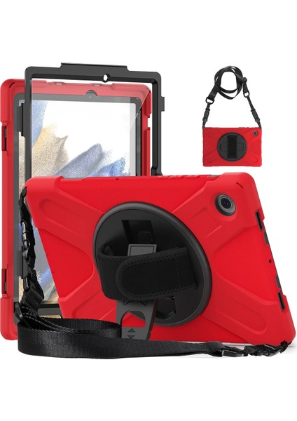 Samsung Galaxy X200 Tab A8 10.5 Kılıf Amazing Tablet Kapak - Kırmızı Zrnet