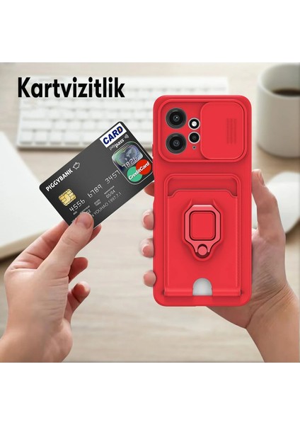 Xiaomi Redmi Note 12 4g Kılıf Zuma Kartvizitli Yüzüklü Silikon - Pembe Zrnet