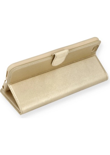 Iphone 6 Plus Kılıf Trend S Plus Kapaklı Kılıf - Gold Zrnet