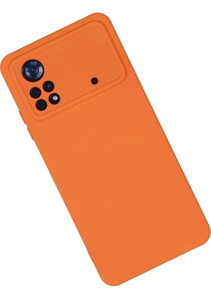 Xiaomi Poco X4 Pro 5g Kılıf Nano Içi Kadife Silikon - Turuncu Zrnet