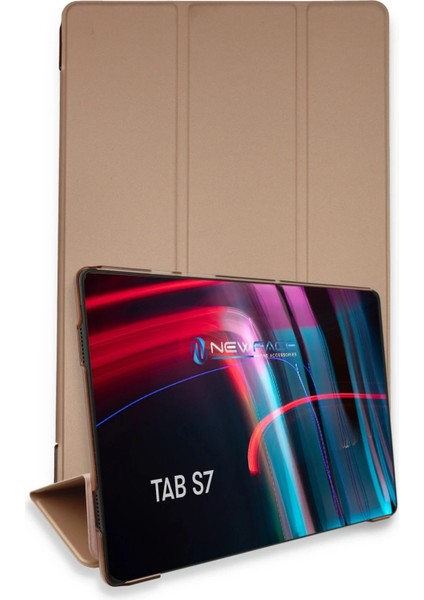 Samsung Galaxy T870 Tab S7 11 Kılıf Tablet Smart Kılıf - Rose Gold Zrnet