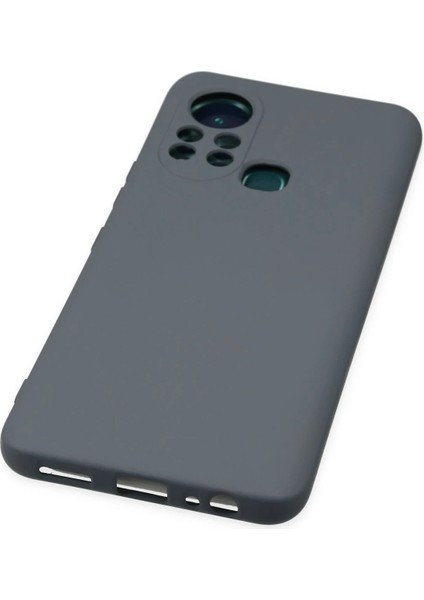 Infinix Hot 11S Kılıf Nano Içi Kadife Silikon - Gri Zrnet
