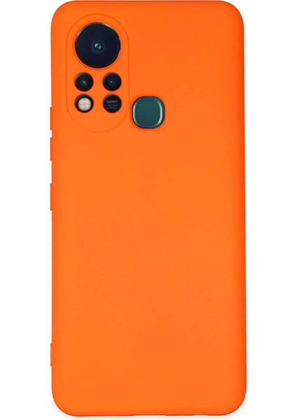 Infinix Hot 11S Kılıf Nano Içi Kadife Silikon - Turuncu Zrnet