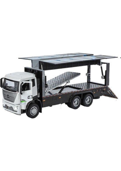1/32 Konteyner Kamyon Alaşım Araba Modeli Ses ve Işık Konteyneri Taşıma Arabası Modeli Süsler (Yurt Dışından)