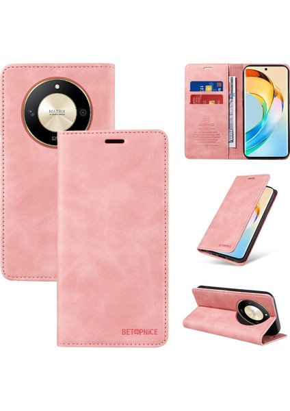 Compatible With Honor X9B Wallet Leather-Rfıd Blocking Card Holders-Shockproof Tpu Flip Cover (Yurt Dışından)