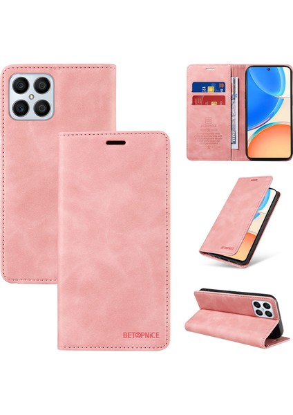 Compatible With Honor X8 4g Wallet Leather-Rfıd Blocking Card Holders-Shockproof Tpu Flip Cover (Yurt Dışından)
