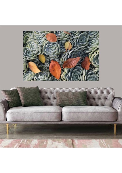 Marsilyan- Dekoratif Baskı Sukulent Kanvas Tablo