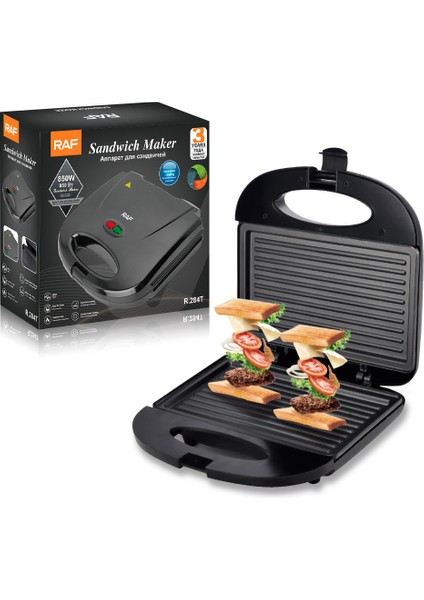 Ev Çift Taraflı Isıtmalı Sandviç Makinesi Çok Fonksiyonlu Izgara Biftek Waffle Kahvaltı Makinesi (Yurt Dışından)