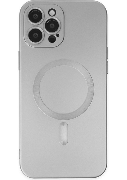 Iphone 12 Pro Max Kılıf Moshi Lens Magneticsafe Silikon - Gümüş Zrnet