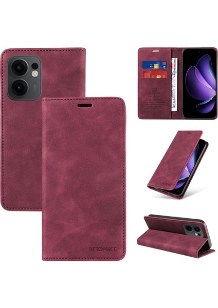 Compatible With Oppo Reno 13F Wallet Leather-Rfıd Blocking Card Holders-Shockproof Tpu Flip Cover (Yurt Dışından)