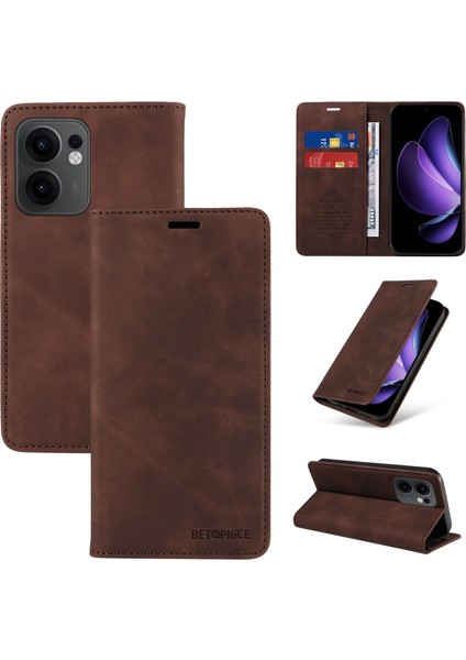 Compatible With Oppo Reno 13F Wallet Leather-Rfıd Blocking Card Holders-Shockproof Tpu Flip Cover (Yurt Dışından)