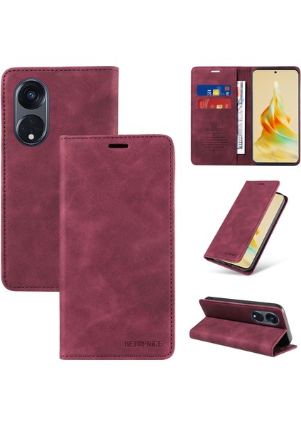 Compatible With Oppo Reno 8t 5g Wallet Leather-Rfıd Blocking Card Holders-Shockproof Tpu Flip Cover (Yurt Dışından)