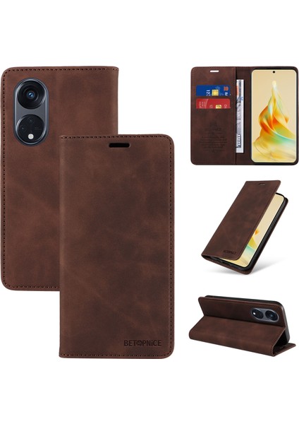 Compatible With Oppo Reno 8t 5g Wallet Leather-Rfıd Blocking Card Holders-Shockproof Tpu Flip Cover (Yurt Dışından)