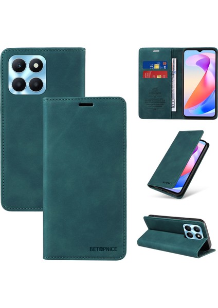Compatible With Honor X6A Wallet Leather-Rfıd Blocking Card Holders-Shockproof Tpu Flip Cover (Yurt Dışından)