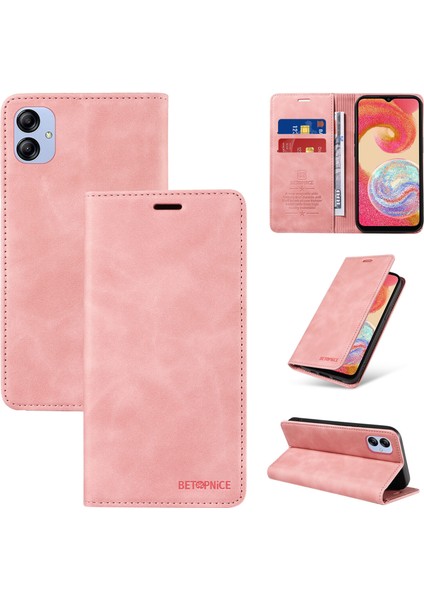 Compatible With Samsung Galaxy A04E Wallet Leather-Rfıd Blocking Card Holders-Shockproof Tpu Flip Cover (Yurt Dışından)