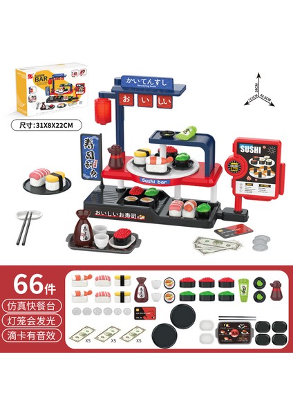 Mini Mağaza Simülasyon Oyuncak Rafı Fast Food Masa Rafı Çocuk Oyun Evi Oyuncak Seti (Yurt Dışından)
