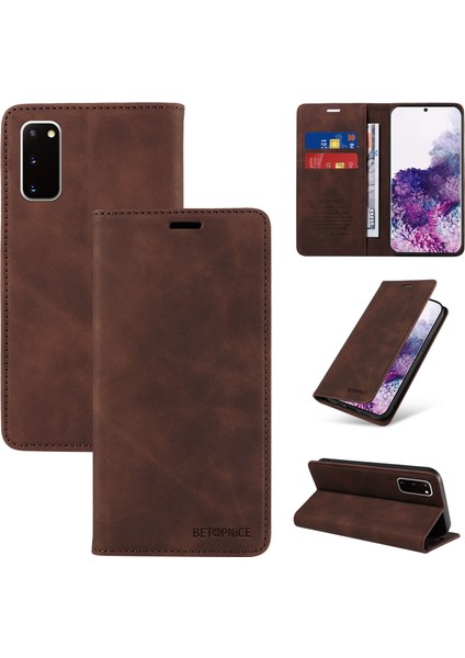 Compatible With Samsung Galaxy S20 Wallet Leather-Rfıd Blocking Card Holders-Shockproof Tpu Flip Cover (Yurt Dışından)