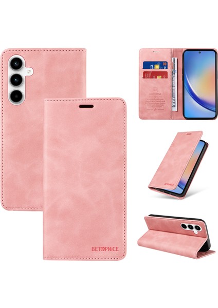 Compatible With Samsung Galaxy A35 5g Wallet Leather-Rfıd Blocking Card Holders-Shockproof Tpu Flip Cover (Yurt Dışından)