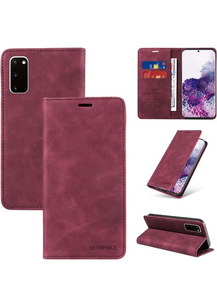 Compatible With Samsung Galaxy S20 Wallet Leather-Rfıd Blocking Card Holders-Shockproof Tpu Flip Cover (Yurt Dışından)