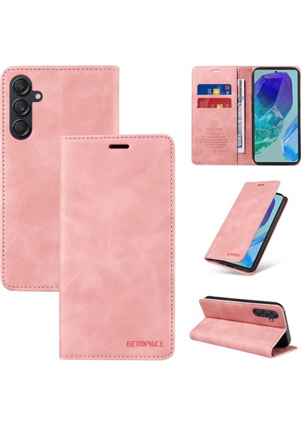 Compatible With Samsung Galaxy M55 5g Wallet Leather-Rfıd Blocking Card Holders-Shockproof Tpu Flip Cover (Yurt Dışından)