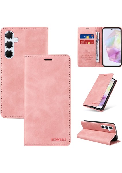 Compatible With Samsung Galaxy M35 Wallet Leather-Rfıd Blocking Card Holders-Shockproof Tpu Flip Cover (Yurt Dışından)
