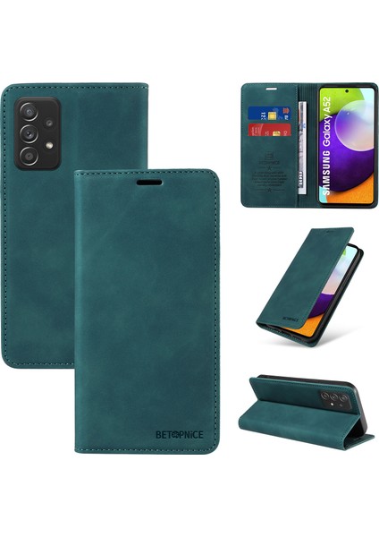 Compatible With Samsung Galaxy A52S Wallet Leather-Rfıd Blocking Card Holders-Shockproof Tpu Flip Cover (Yurt Dışından)