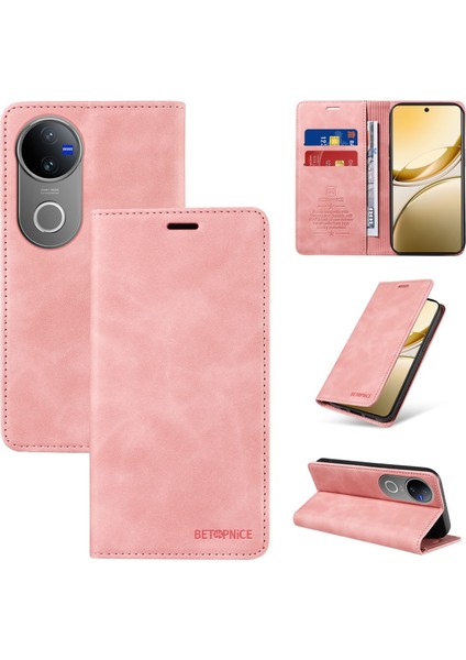 Compatible With Vıvo V50 5g Wallet Leather-Rfıd Blocking Card Holders-Shockproof Tpu Flip Cover (Yurt Dışından)