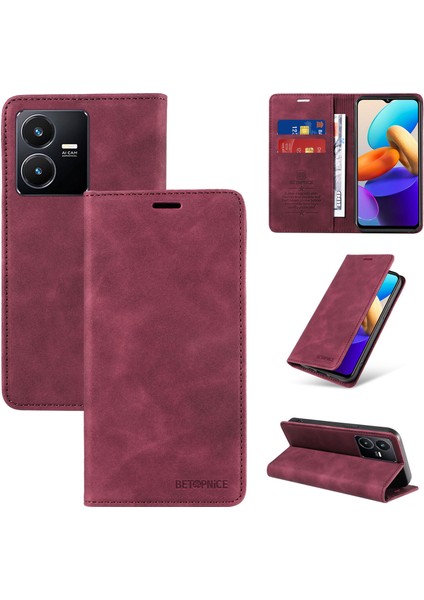 Compatible With Vıvo Y35 4G/Y22S/Y22 Wallet Leather-Rfıd Blocking Card Holders-Shockproof Tpu Flip Cover (Yurt Dışından)