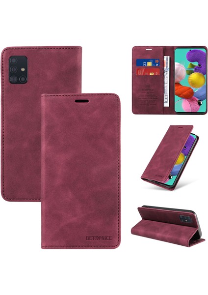 Compatible With Samsung Galaxy A51 4g Wallet Leather-Rfıd Blocking Card Holders-Shockproof Tpu Flip Cover (Yurt Dışından)