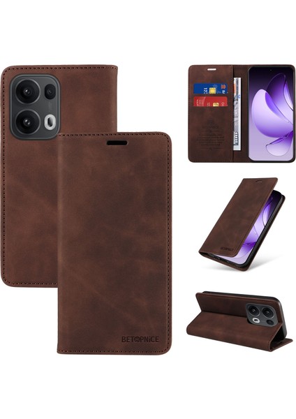 Compatible With Oppo Reno 13 Pro 5g Wallet Leather-Rfıd Blocking Card Holders-Shockproof Tpu Flip Cover (Yurt Dışından)