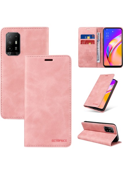 Compatible With Oppo Reno 5z/reno 6z Wallet Leather-Rfıd Blocking Card Holders-Shockproof Tpu Flip Cover (Yurt Dışından)