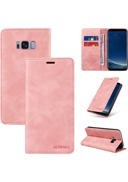 Compatible With Samsung Galaxy S8 Wallet Leather-Rfıd Blocking Card Holders-Shockproof Tpu Flip Cover (Yurt Dışından)