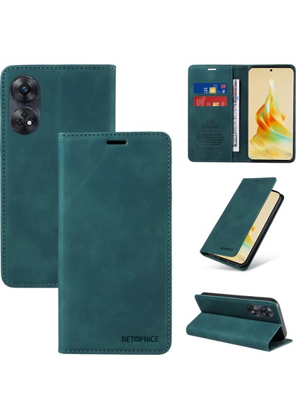 Compatible With Oppo Reno 8t 4g Wallet Leather-Rfıd Blocking Card Holders-Shockproof Tpu Flip Cover (Yurt Dışından)