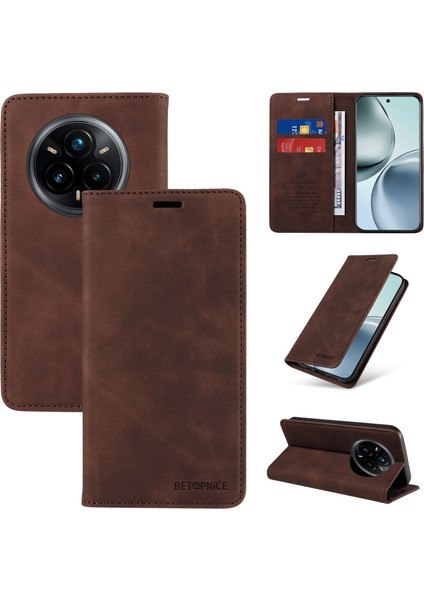Compatible With Realme 14 Pro Plus Wallet Leather-Rfıd Blocking Card Holders-Shockproof Tpu Flip Cover (Yurt Dışından)