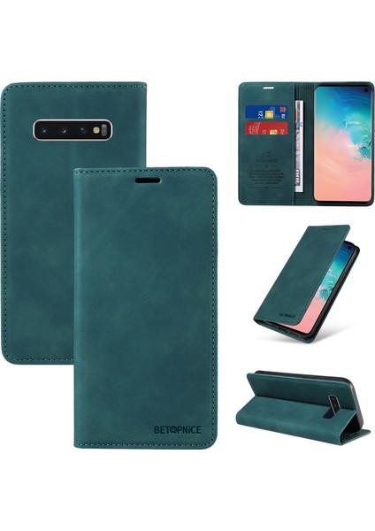 Compatible With Samsung Galaxy S10 Plus Wallet Leather-Rfıd Blocking Card Holders-Shockproof Tpu Flip Cover (Yurt Dışından)