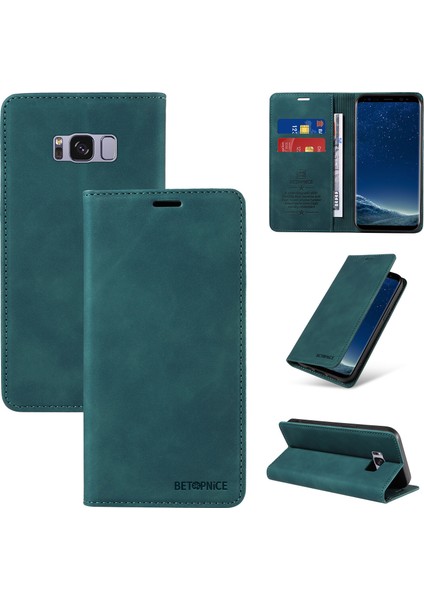 Compatible With Samsung Galaxy S8 Wallet Leather-Rfıd Blocking Card Holders-Shockproof Tpu Flip Cover (Yurt Dışından)