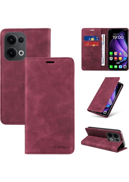 Compatible With Oppo Reno 13 5g Wallet Leather-Rfıd Blocking Card Holders-Shockproof Tpu Flip Cover (Yurt Dışından)