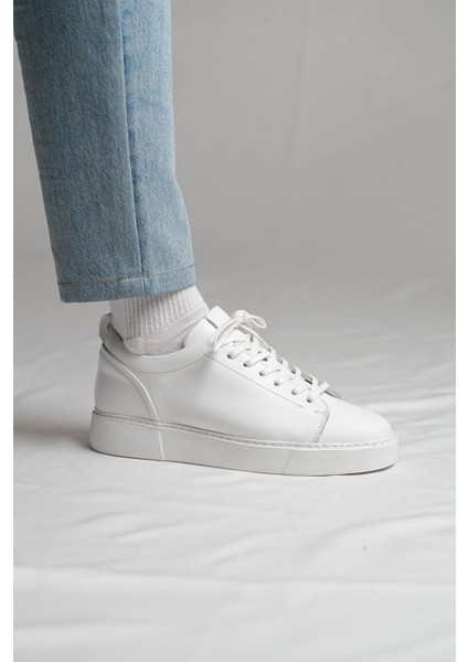 Dina Model Hakiki Deri El Yapımı Erkek Beyaz Sneakers Ayakkabı fiyatları