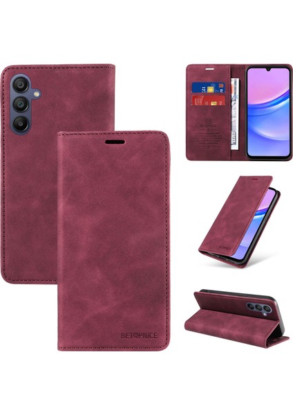 Compatible With Samsung Galaxy A16 Wallet Leather-Rfıd Blocking Card Holders-Shockproof Tpu Flip Cover (Yurt Dışından)